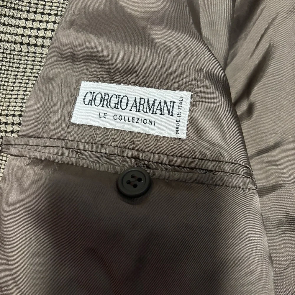 VTG Giorgio Armani Le Collezioni Blazer 42L Wool Blend Oversized Y2K Academia
